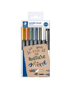 Staedtler DJ Metalic Marker Brush 6col+1 Liner