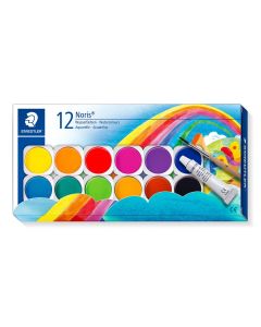 Staedtler Noris watercolours Paints, Box of 12 Colours,