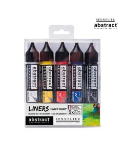 Abstract Liner Set, 5-Color Primary Colors Set