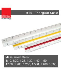 Triangular Scale - 1:10,1:20,1:25,1:30,1:40,1:50,1:100,1:200,1:250,1:300 T4 Isomars
