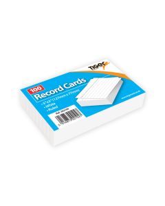 Record Card White Ruled 5x3" 100s -302104 Tiger