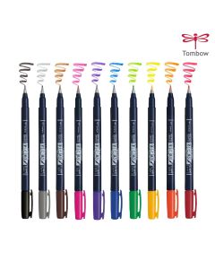 Fudenosuke Water-based Marking Hard Tip Brush Pens