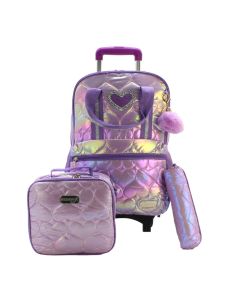 School Bag Trolley Purple - 11302T-3