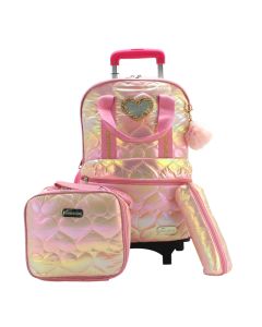 School Bag Trolley Light Pink - 11303T-3