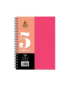 University Book 5 Subjects - A4 Pink