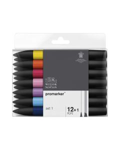 Winsor & Newton ProMarker Set, 12 Count, Essential Colors #1
