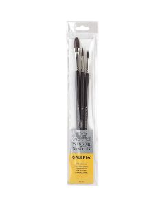 Winsor & Newton Galeria Brush Set, 3-Brushes, Long Handled