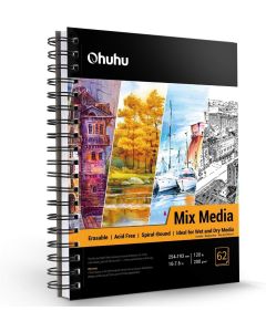 Ohuhu Mix Media Pad, 10"Ã—7.6", 120LB/200GSM, 62 Sheets