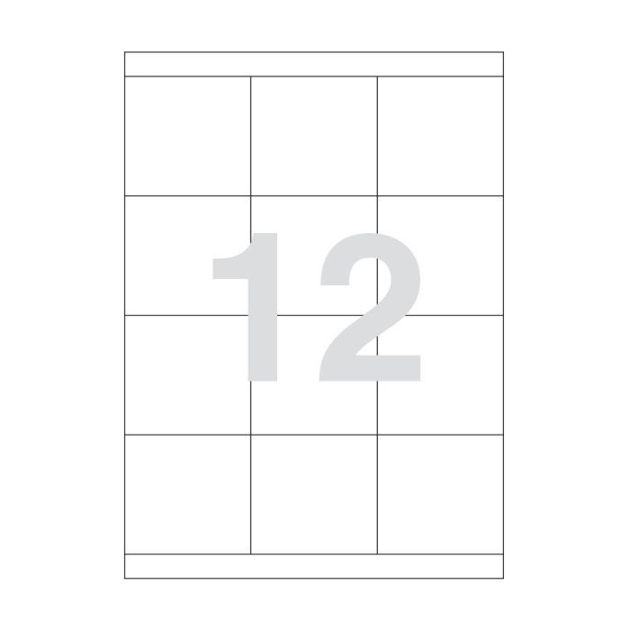 Agipa 12 Labels 70 X 67.7mm A4