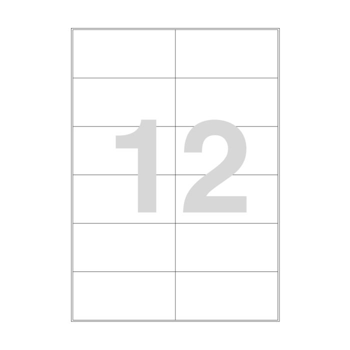 Agipa 12 Labels 97 X 42.3mm A4