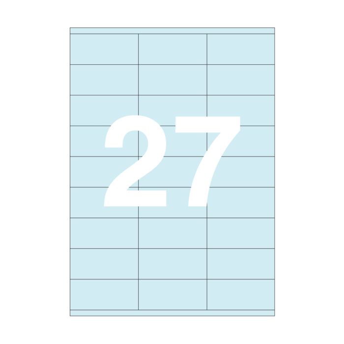 Agipa 27 Labels A4 70x31mm Blue 100 Sheet/Pkt Agipa 27 Labels A4 70x31mm Blue 100 Sheet/Pkt