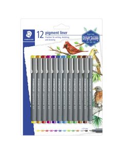 Staedtler 308 Pigment Liner 0.5 Assorted Colours Set of 12