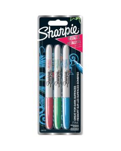 Sharpie Fine Point Metallic Permanent Marker Assorted 3 Pieces