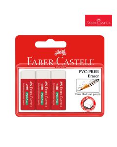 PVC Free Eraser Set Of 3 Blstr Faber Castell 709530