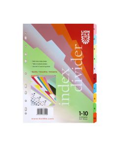 Divider 1 - 10 With Number Colour Manila