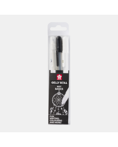 Gelly Basic Black-White Clear Pen Set - Sakura