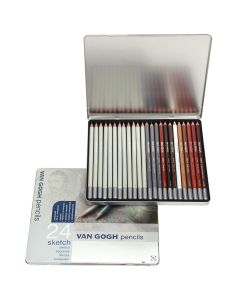 VAN GOGH PENCILS Sketching Pencils Set with 12 Graphite and 12 Sketching Pencils 1804