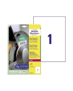 Label 210x297mm A4 10S Ultra Resistant Avery L7917-10