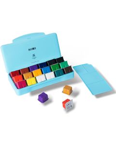 MIYA Gouache Paint Set, 18 Colors x 30ml Blue