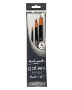 Mont Marte Gallery Series Brush Set Acrylic 4pc - 18