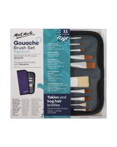 Mont Marte Brush Set in Wallet 11pc - Gouache
