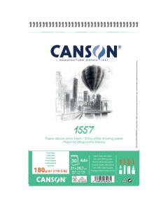 Canson Spiral 1557 Extra White 180gsm A4 Sketch Paper - 31412A004