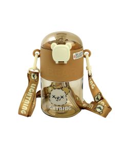 Water Bottle Round Designs - Brown 650 ML