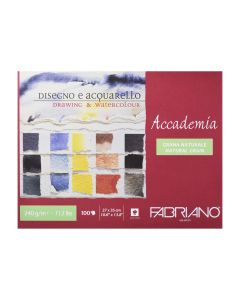 Accademia Watercolor Natural Grain Pad 240g | 35x27cm | 42402735 Fabriano