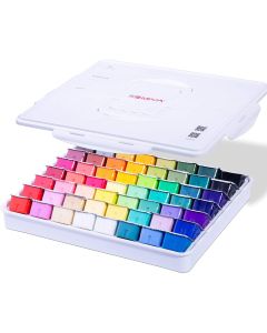 MIYA Gouache Paint Set, 56 Colors x 30ml Unique Jelly Cup Design