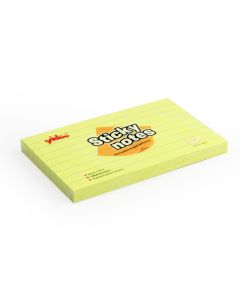 Sticky Notes Pad 5x3" Neon Yellow W/Lined