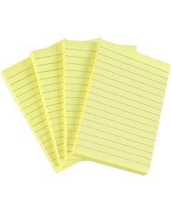 Sticky Note Pad 6X4" Neon Ruled Yellow - Y06L