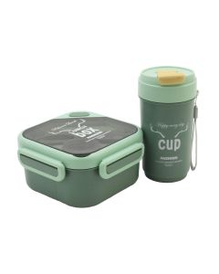 Lunch Box with cup WX3744 Green