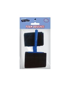 Mont Marte Foam Hobby Brush 100mm 4pc Poly Bag