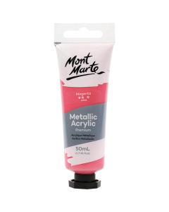 Mont Marte Metallic Acrylic Paint 50ml - Magenta