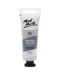 Mont Marte Metallic Acrylic Paint 50ml - Silver