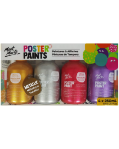 Mont Marte Poster Paint 250ml 4pc - Metallic