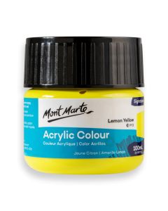 Mont Marte Acrylic Colour Paint 100ml - Lemon Yellow