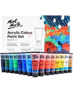 Mont Marte Acrylic Colour Paint Set 18pc x 75ml