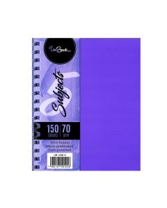Hard Plastic Cover 5 Subject A5 Book UNIBOOK - Purple