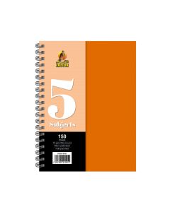 University Book 5 Subjects - A4 Orange