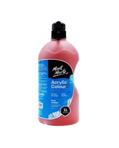 Mont Marte Acrylic Colour Paint 1 Litre - Rose Madder
