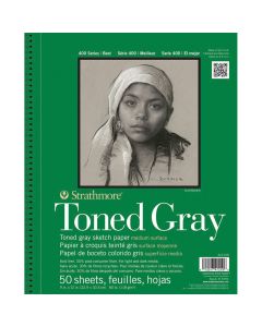 Strathmore Toned Grey Sketchbook 9" x 12" (Wirebound) 412-109