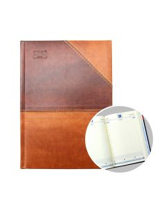 2025 B5 Daily Diary - Two-Tone Wood Finish