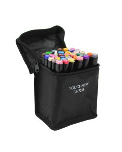 TouchFive Markers 36 Colors Broad Fine Sketch Pen Black case