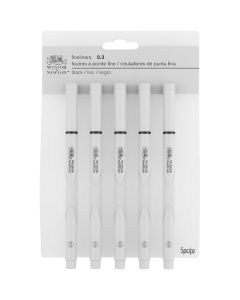 Winsor & Newton Fineliner Pen Sets, 5-Pen Set - .3mm Black