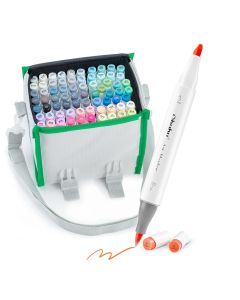 Ohuhu Honolulu Art Markers, 72 Vibrant Colors, Dual Tips (Brush & Chisel), Alcohol-Based