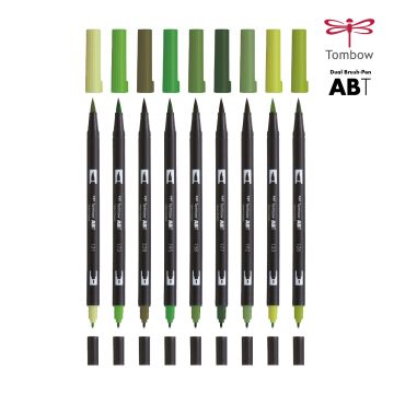 Tombow Dual Brush Art Marker Yellow Greens