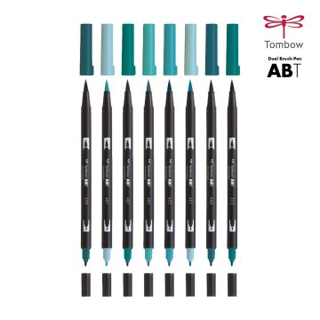 Tombow Dual Brush Pens Blue Green's