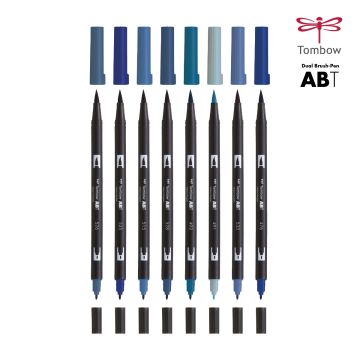 Tombow Dual Brush Pen Blue's