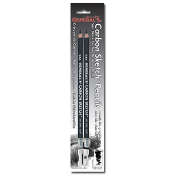 Generals Carbon Sketch Drawing Pencil,2-Pencil Set